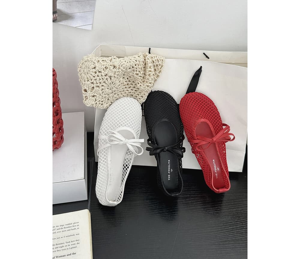 [RUNA MARTIN] 299-6 Ribbon Mesh Mary Jane 7
