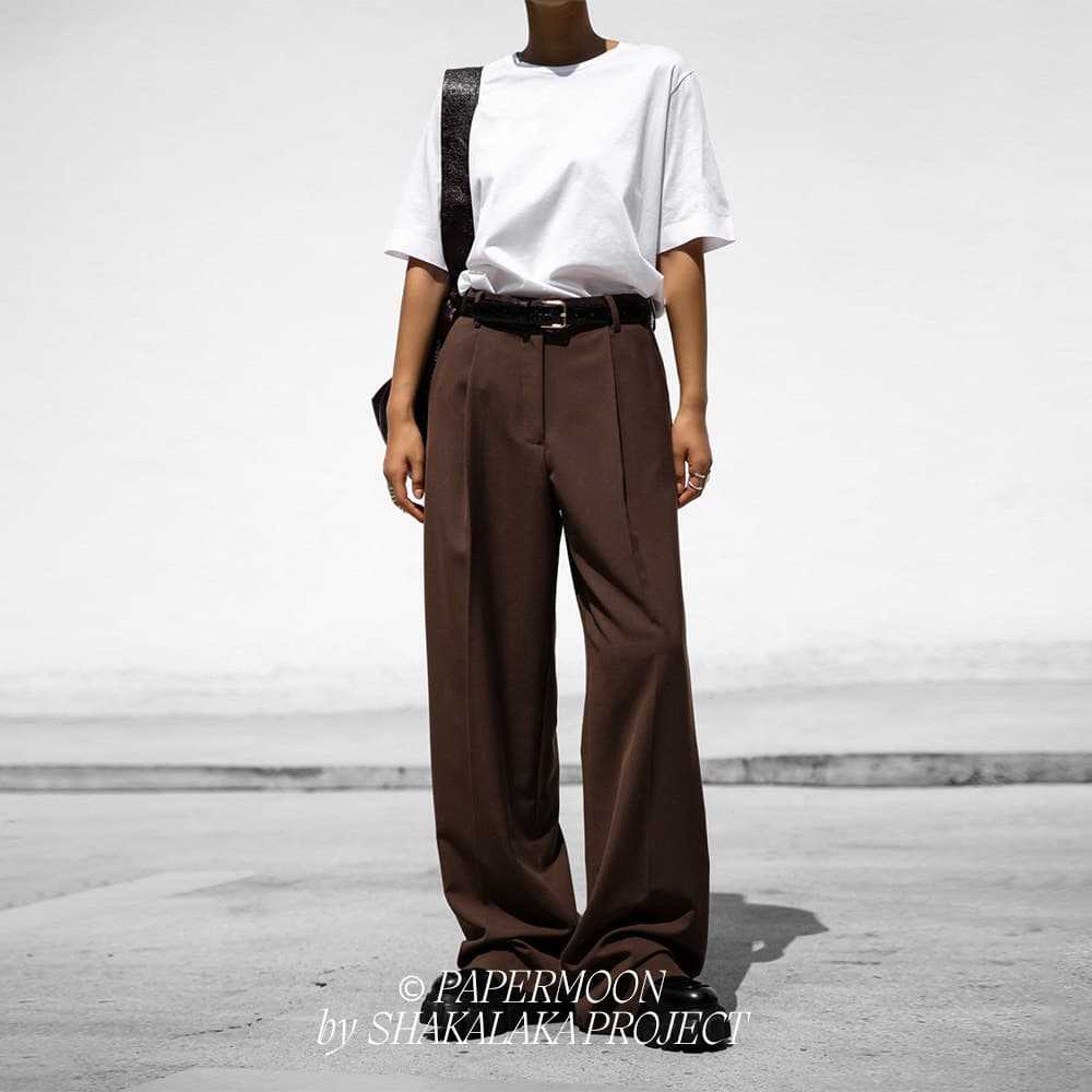 [PAPER MOON] Lux Silket Basic T-Shirt White 3
