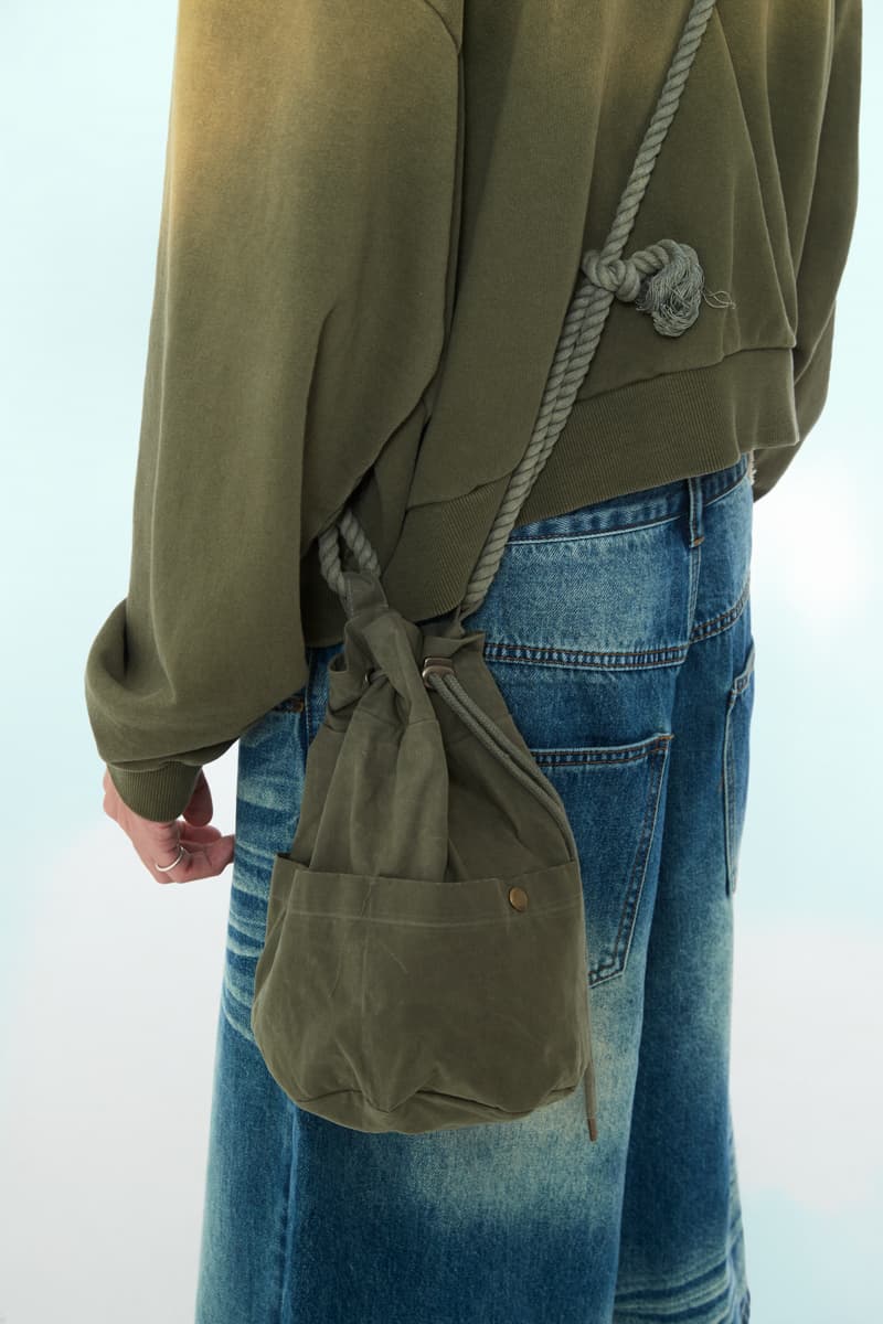 [SSERPE] WAXED COTTON HIPPIE BAG 2