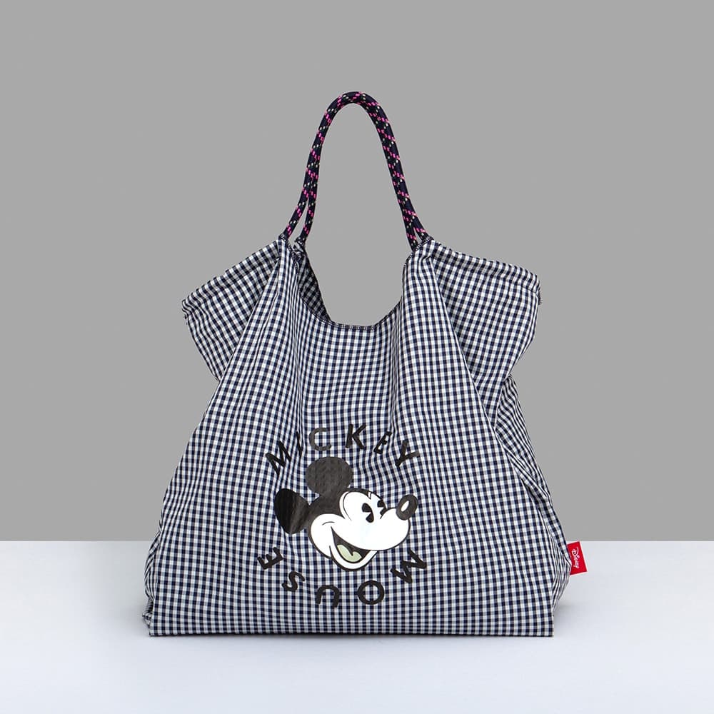 [LE JUNEV] Check Mickey Rope Large Bag 7