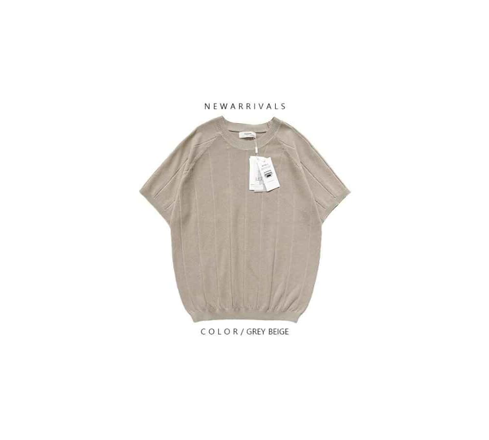[OCEAN] Washable Cordenne Nagrang Short Sleeve Knit 3