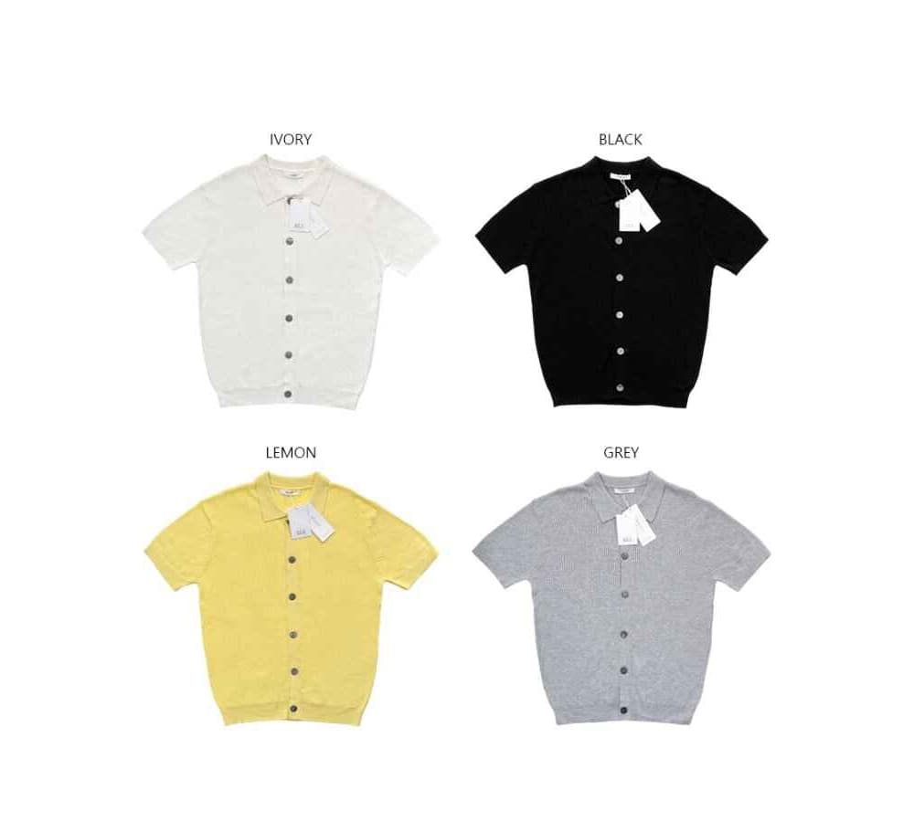 [OCEAN]Taylor Collar Short Sleeve Cardigan 7