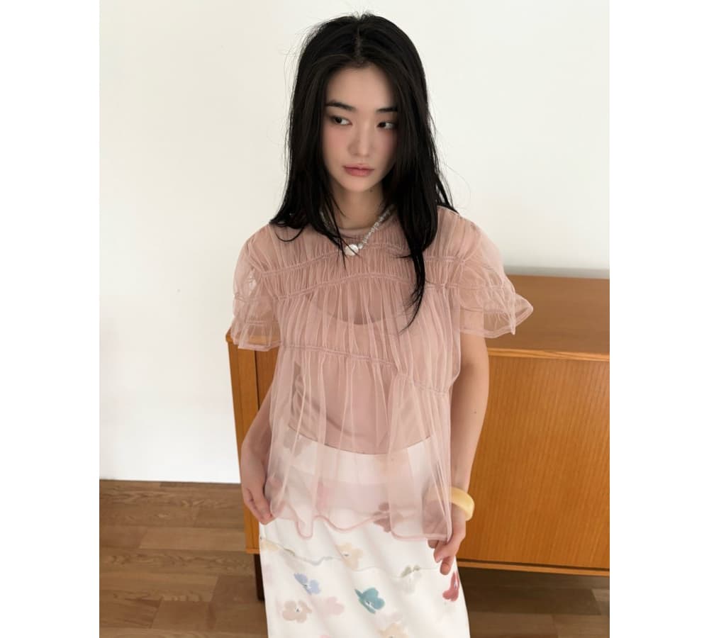 [FOUNDATION] Bli Mesh Sleeveless Blouse Set 7