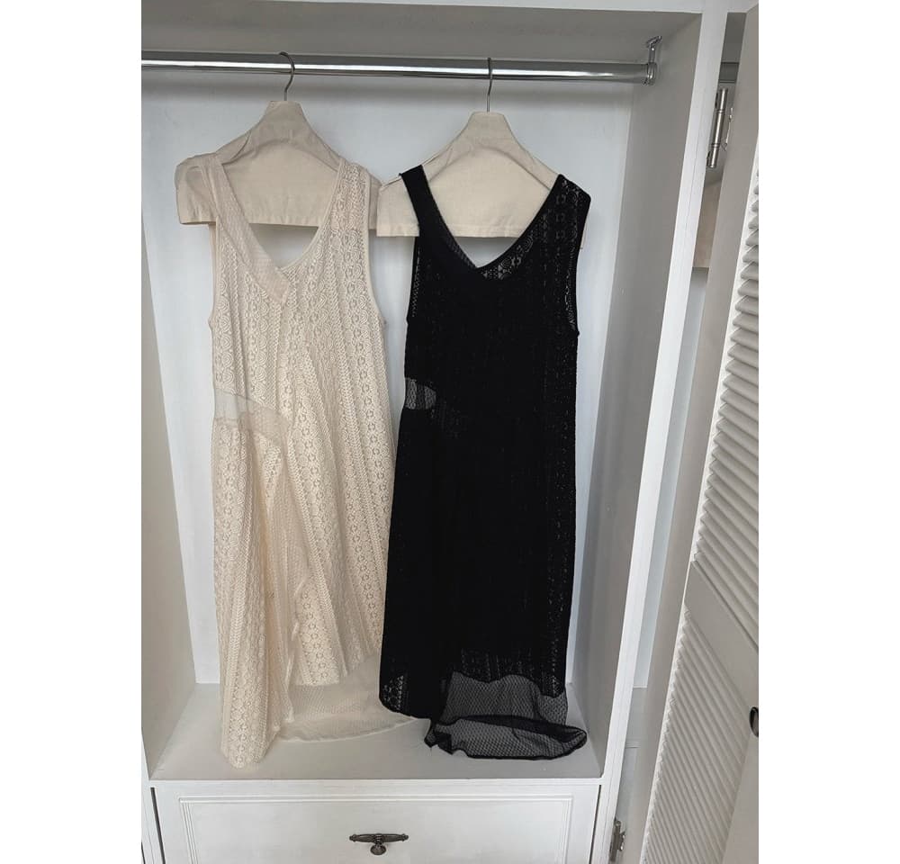 [FOUNDATION] Barrier Lace Layer Sleeveless Dress 10
