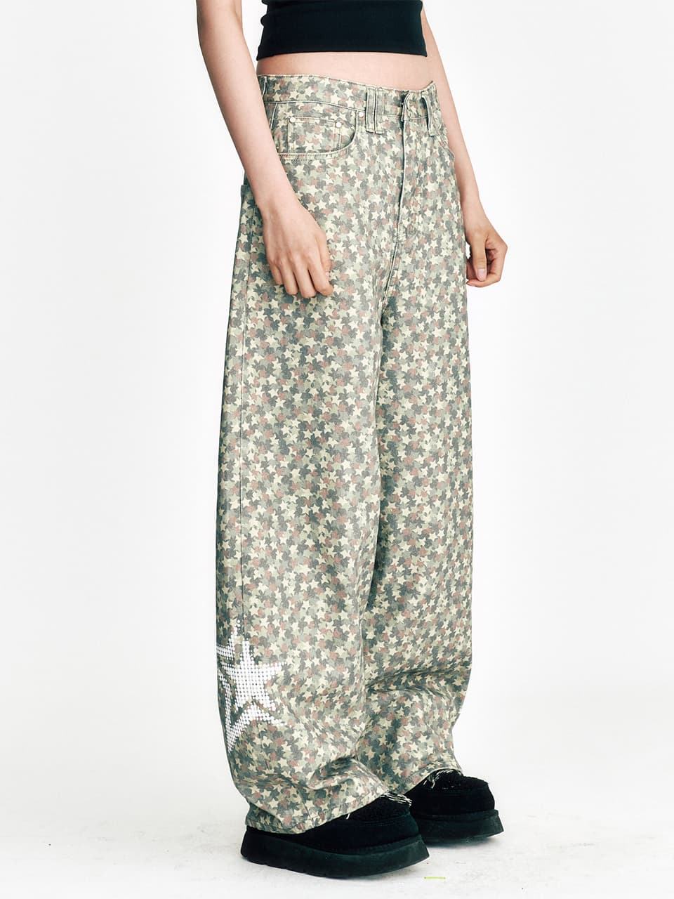 [SSERPE] STARS CAMOUFLAGE COTTON PANTS 5