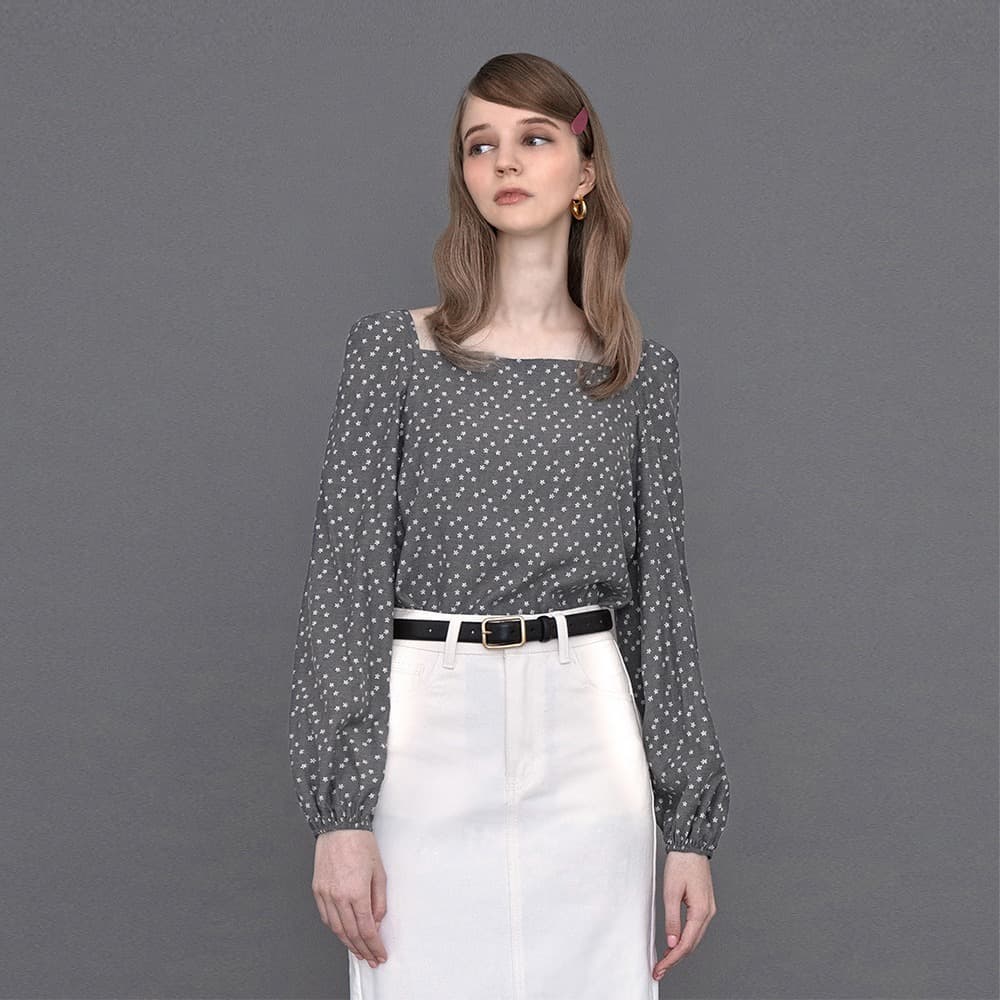 [DE PERI MERA] Nina Square-Neck Blouse 1