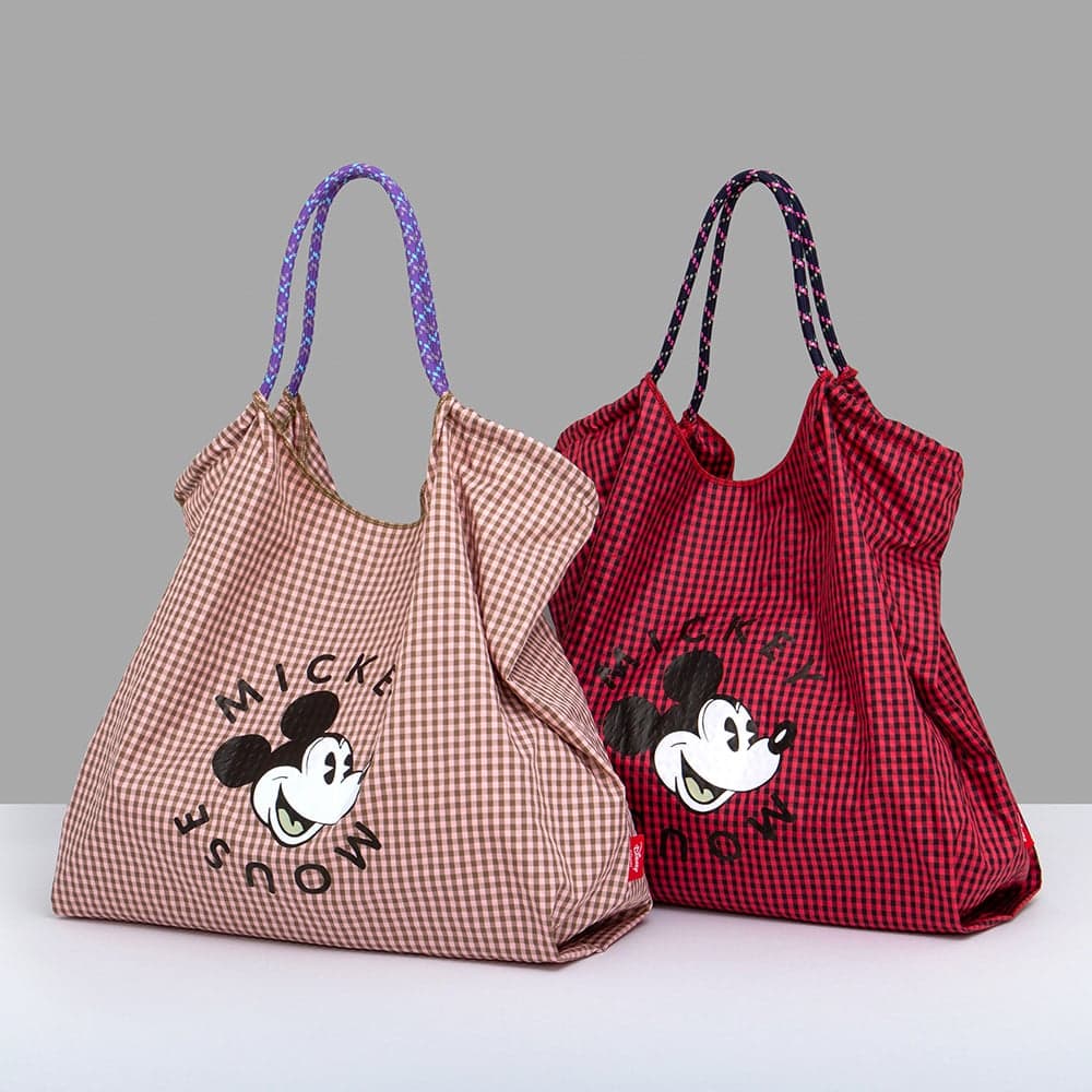 [LE JUNEV] Check Mickey Rope Large Bag 6