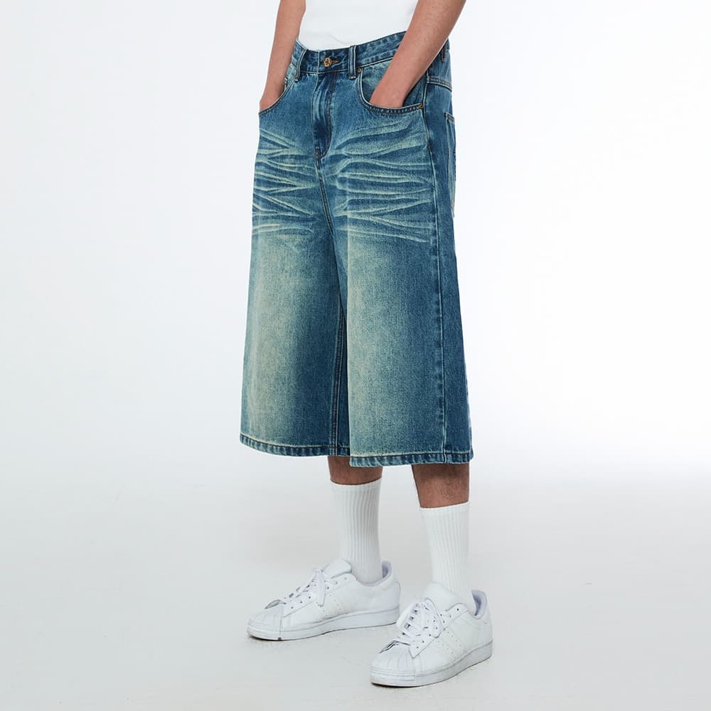 [SSERPE] SNAKE BERMUDA DENIM PANTS 1