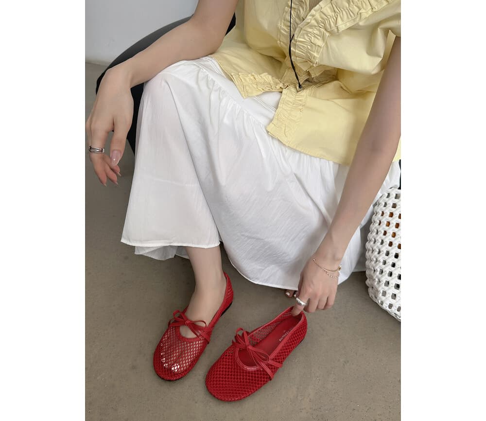 [RUNA MARTIN] 299-6 Ribbon Mesh Mary Jane 2