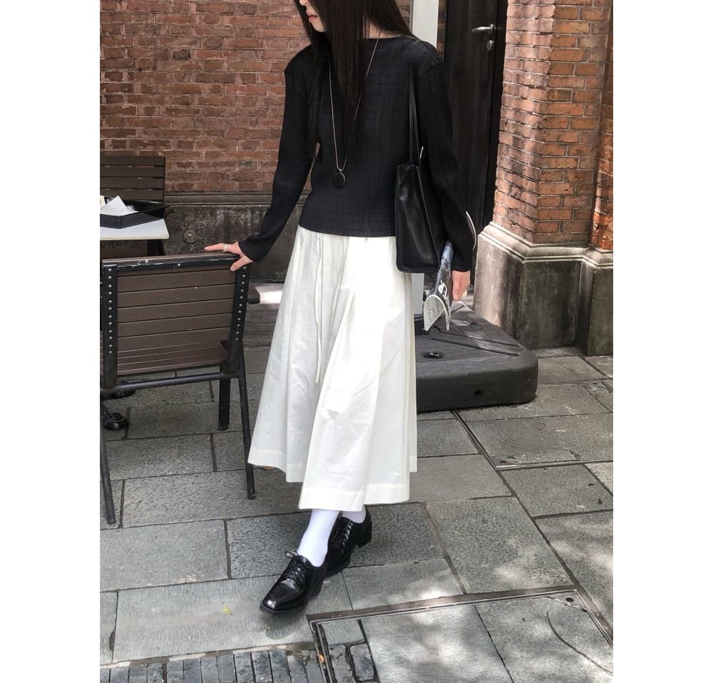 [LE BUTTER] Ber Pleated T-Shirt 6