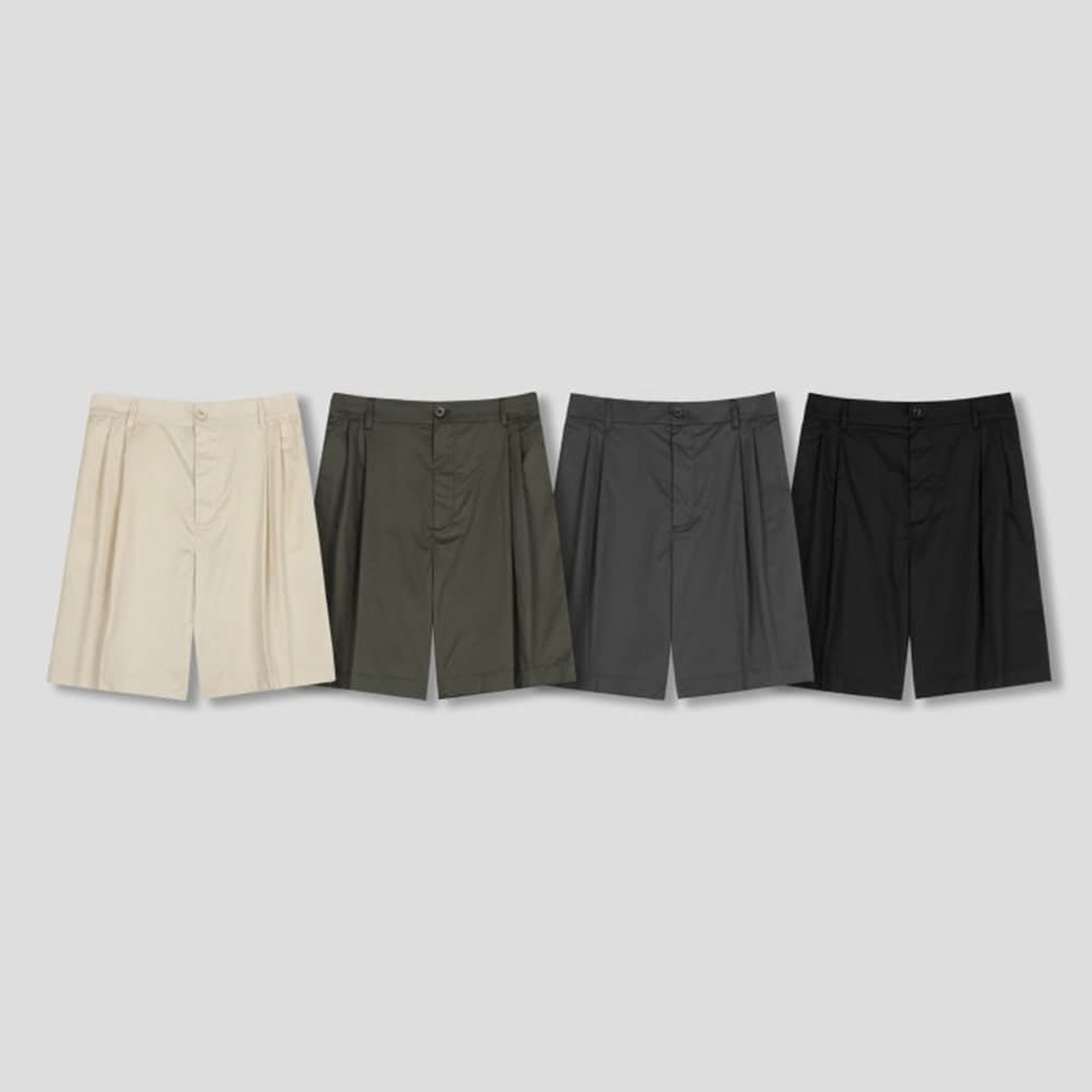 [GENTLE COVER] Dose Two-Tuck Half Pants 8