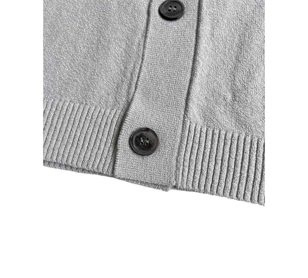 [OCEAN] Coat Boucle Washable Collar Short Sleeve Cardigan 5