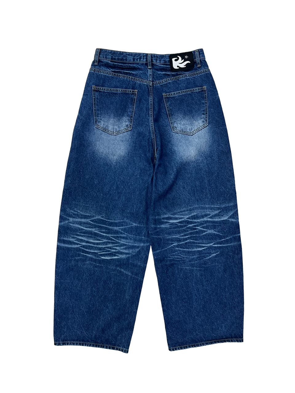 [SSERPE] STARRY NIGHT WASHED WIDE DENIM PANTS 8