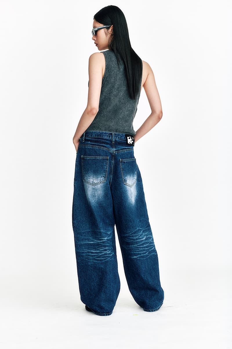 [SSERPE] STARRY NIGHT WASHED WIDE DENIM PANTS 6