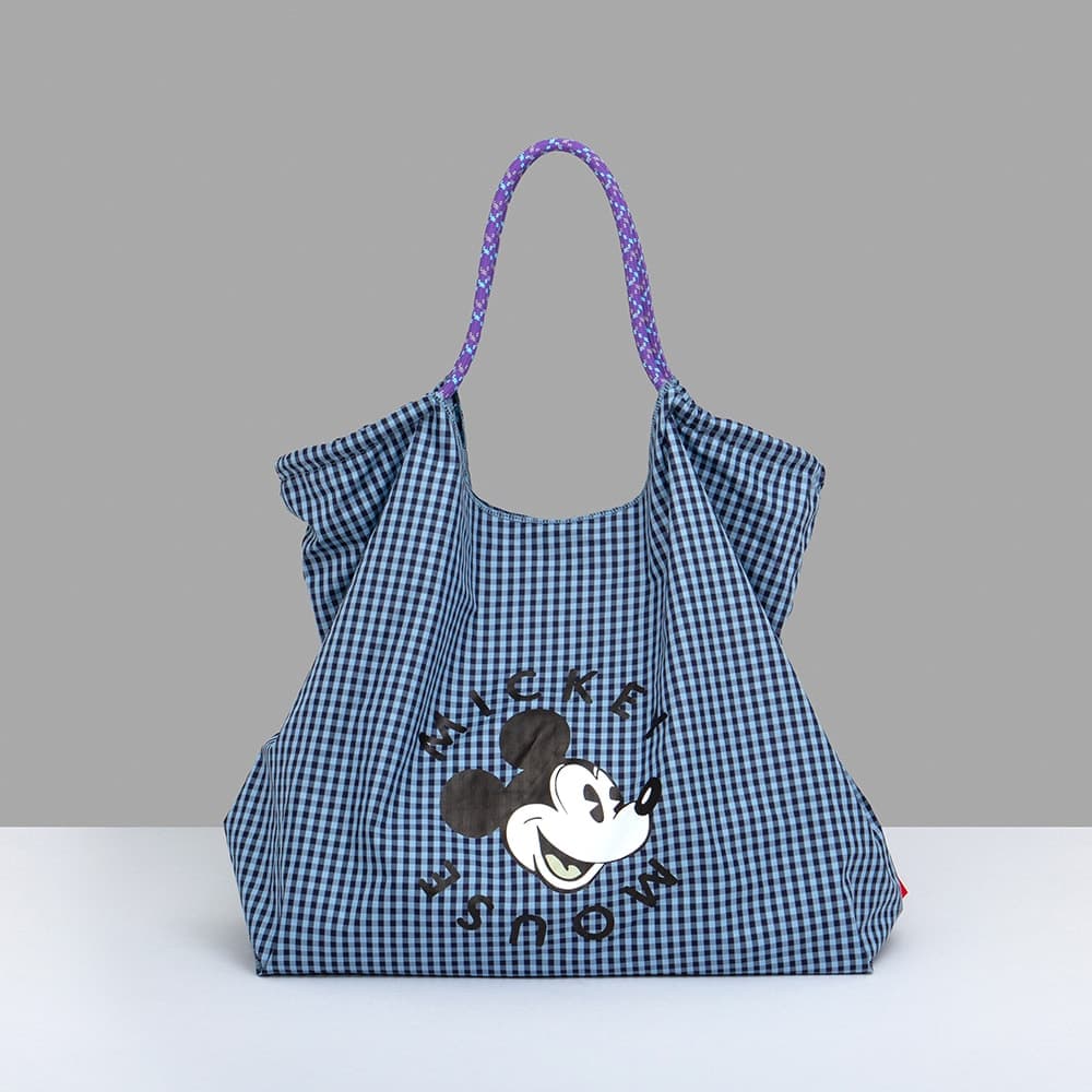 [LE JUNEV] Check Mickey Rope Large Bag 9