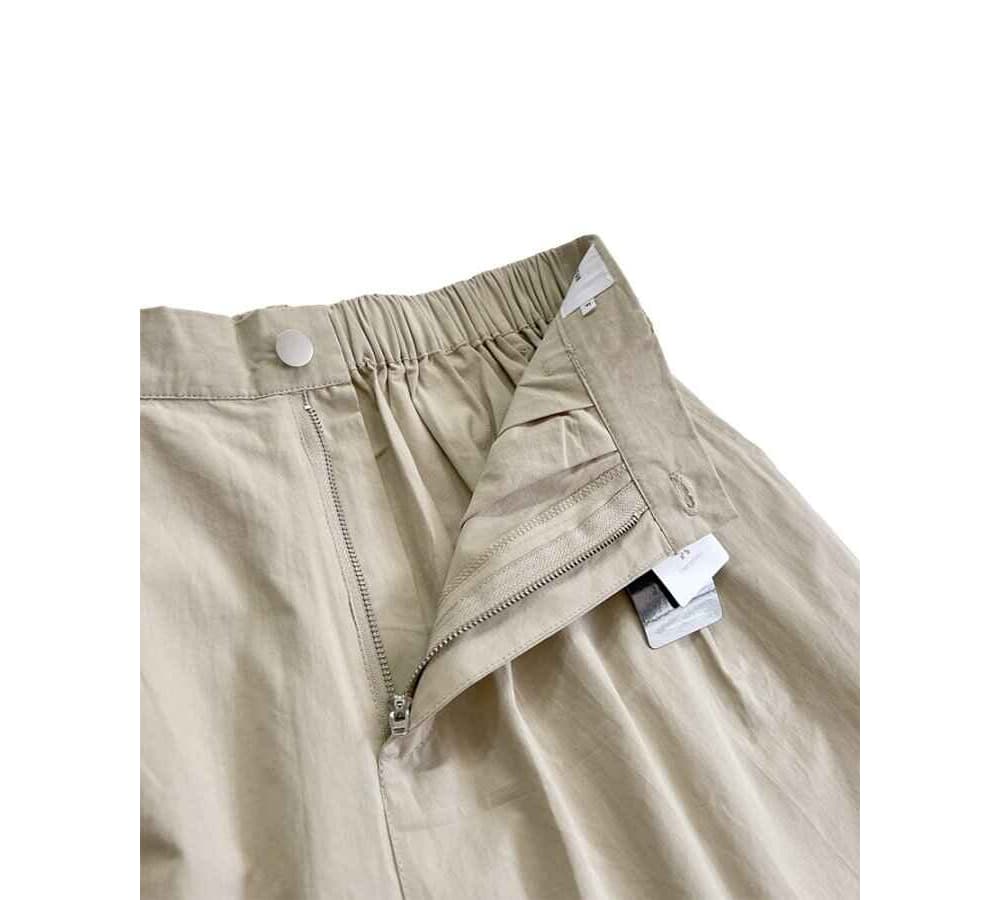 [OCEAN] Bermuda Pin Tuck Half Banding Washable Half Pants 2