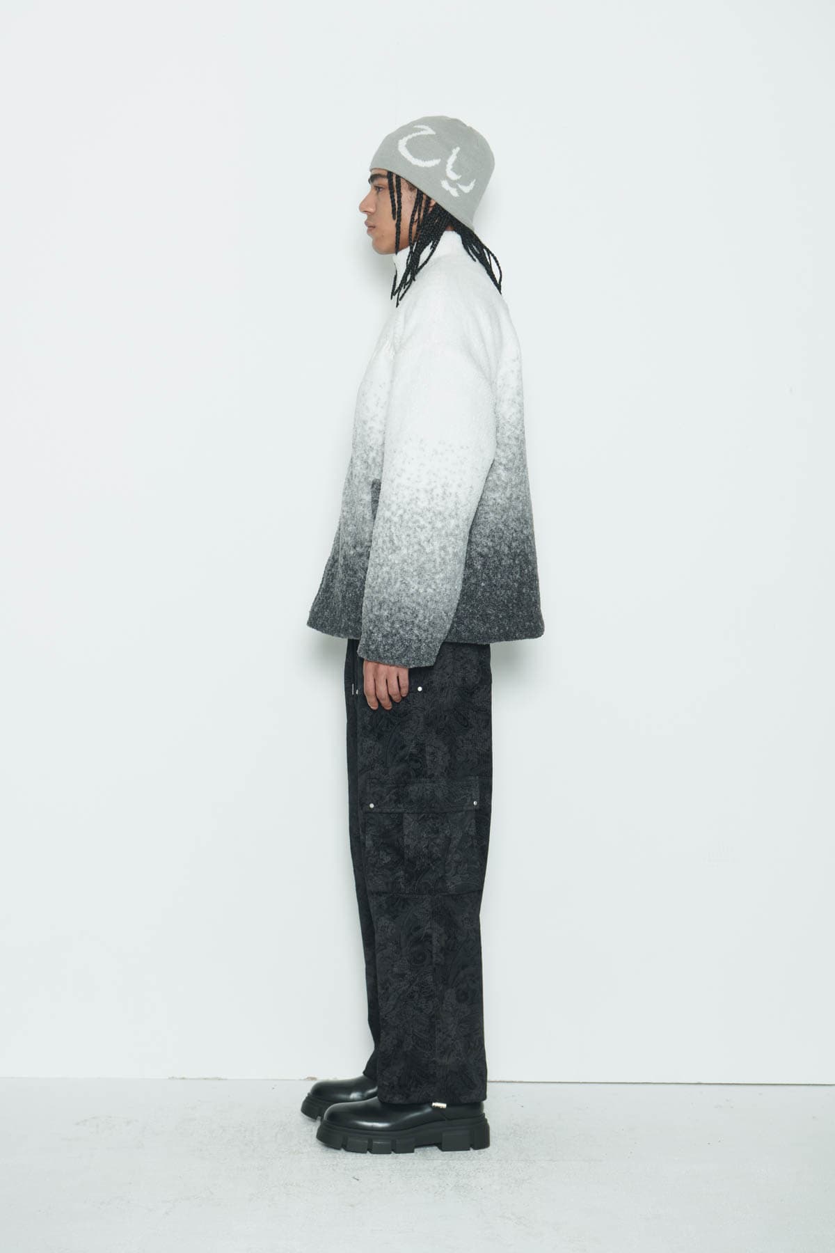 [SSERPE] GREY GRADATION SHERPA FUR JACKET 9