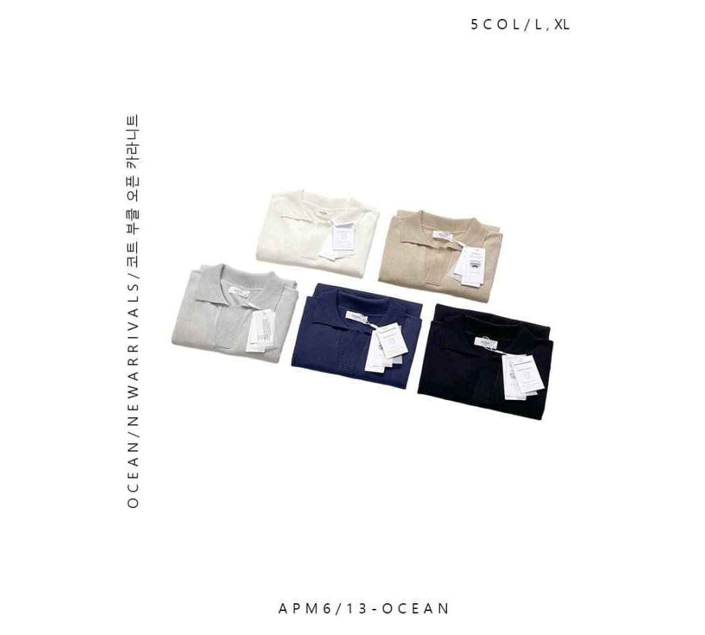 [OCEAN] Coat Booklet Open Washable Collar Short Sleeve Knit 9