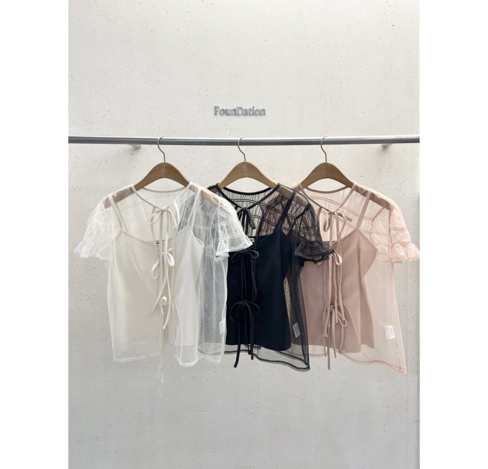 [FOUNDATION] Bli Mesh Sleeveless Blouse Set 9