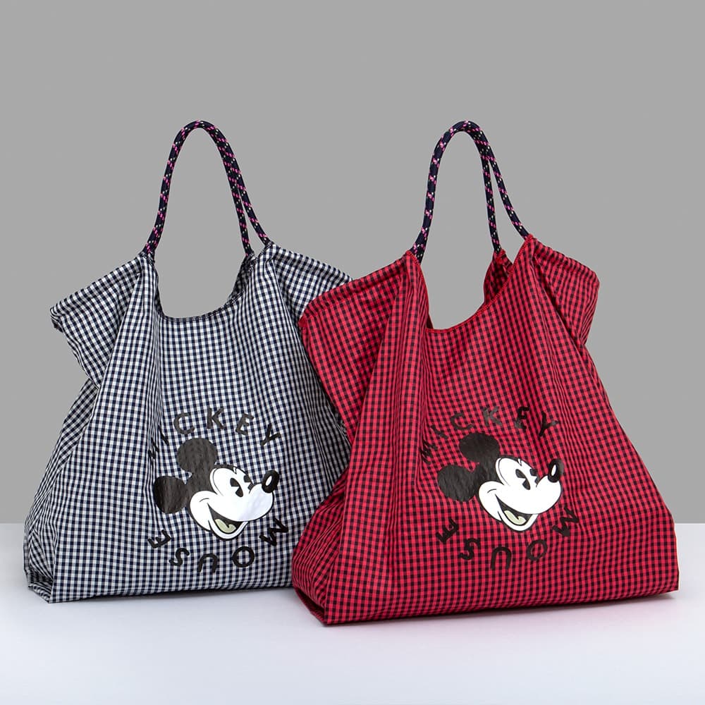 [LE JUNEV] Check Mickey Rope Large Bag 8