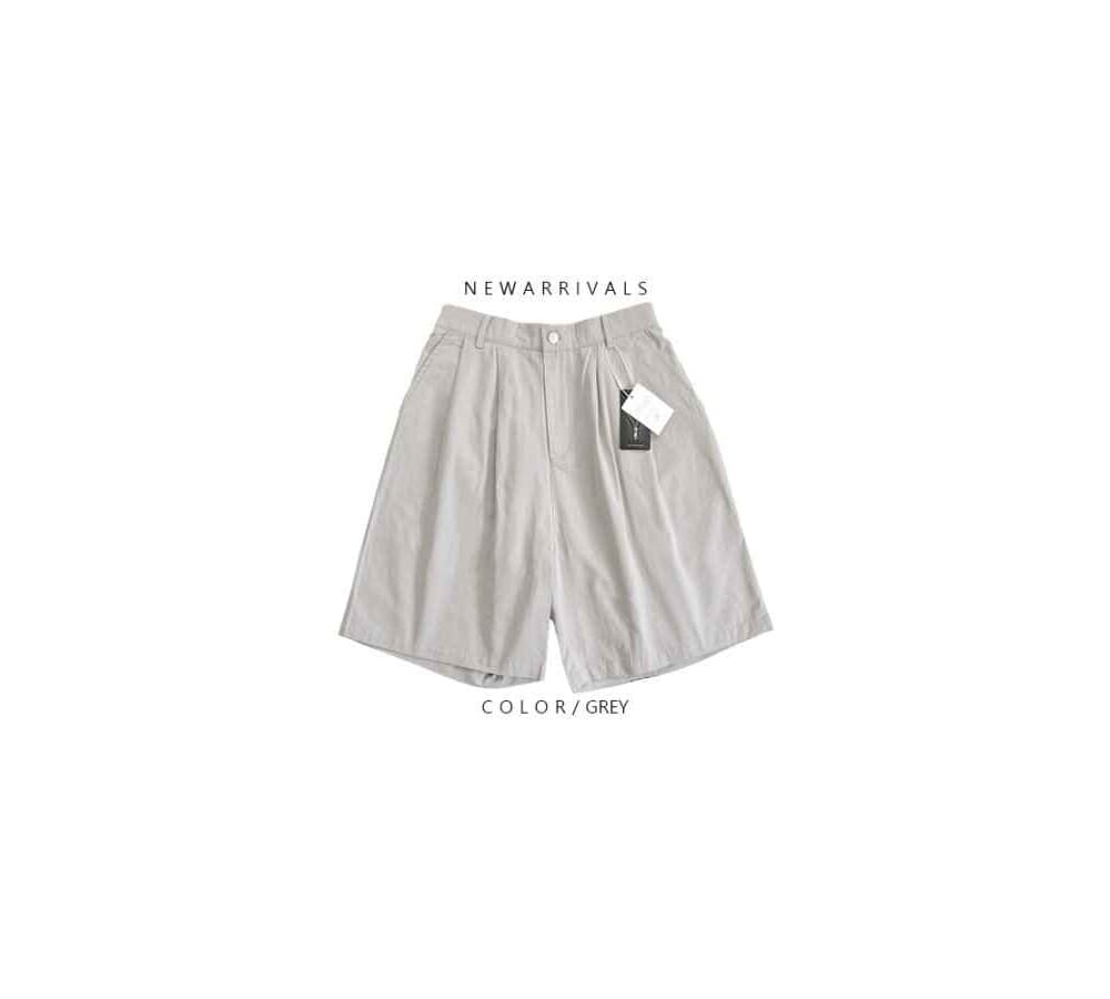 [OCEAN] Bermuda Pin Tuck Half Banding Washable Half Pants 9