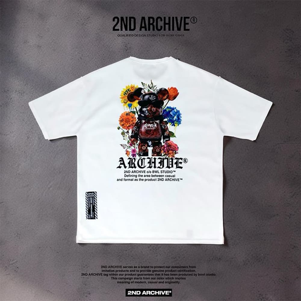 [2ND ARCHIVE] Rose Black Teddy Bear Short Sleeve T-Shirt 3