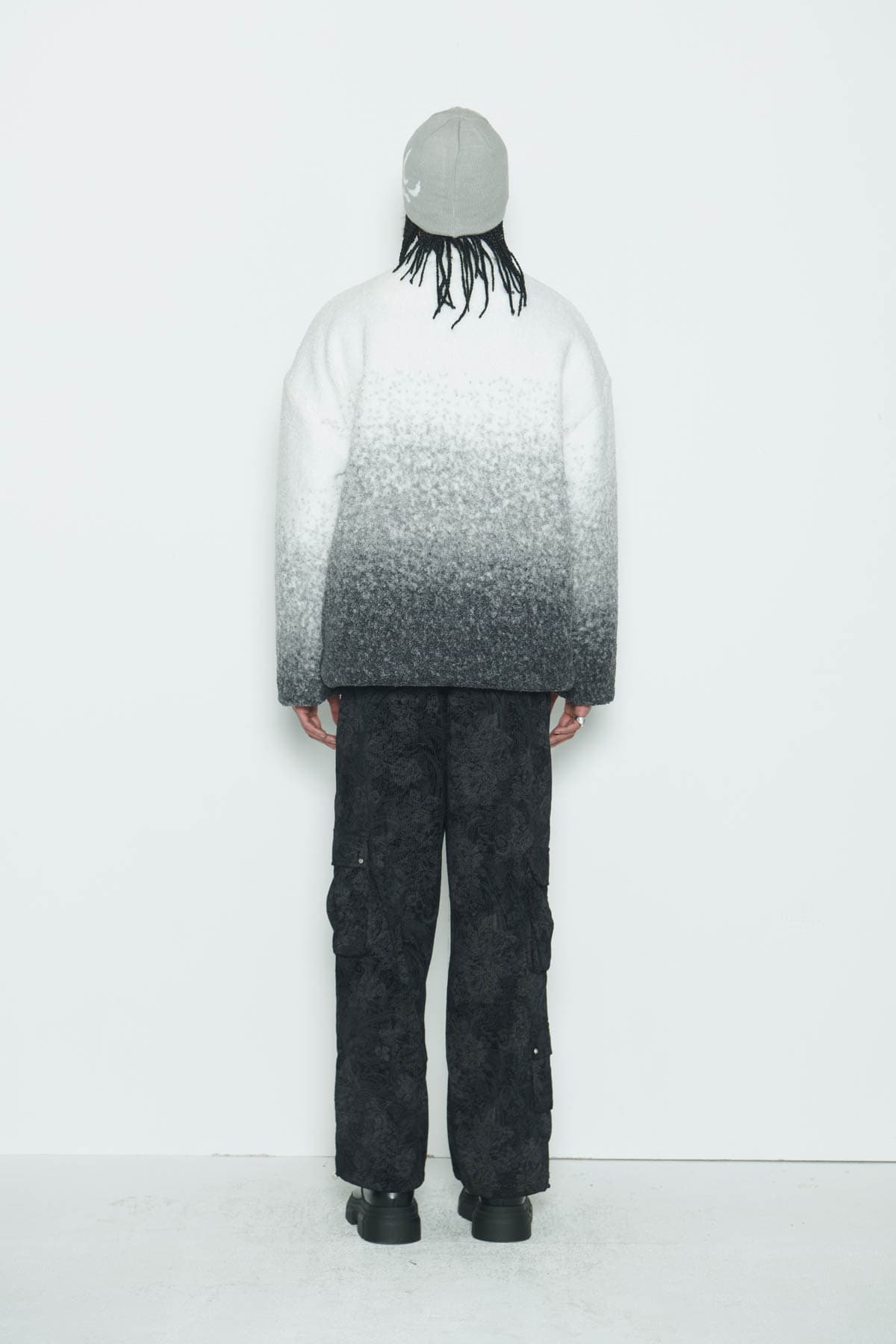 [SSERPE] GREY GRADATION SHERPA FUR JACKET 10