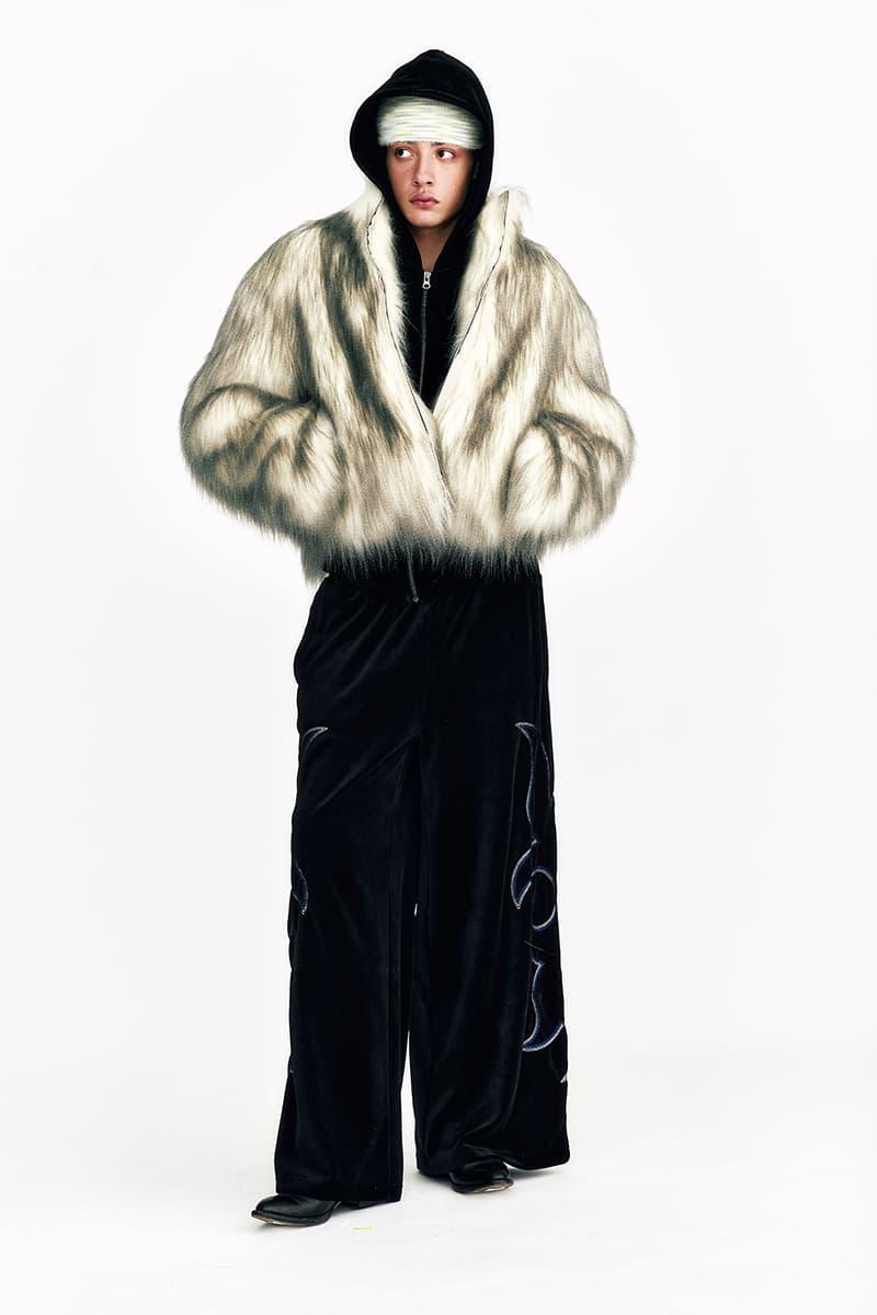 [SSERPE] WESTERN EMBROIDERY VELVET WIDE PANTS PUMA 3