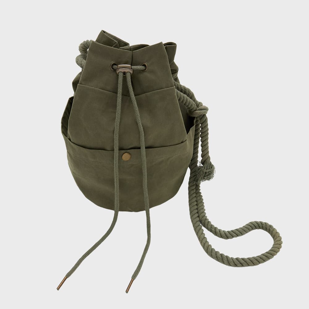 [SSERPE] WAXED COTTON HIPPIE BAG 3