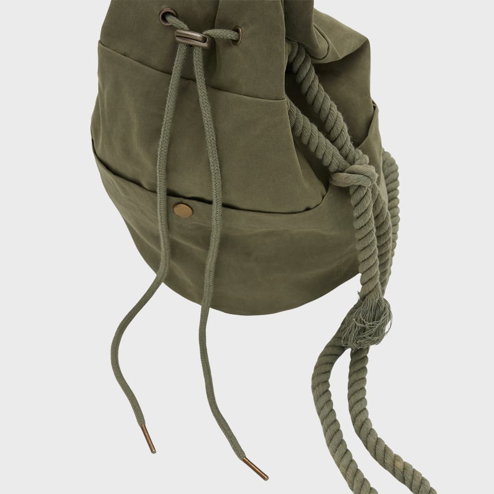 [SSERPE] WAXED COTTON HIPPIE BAG 5