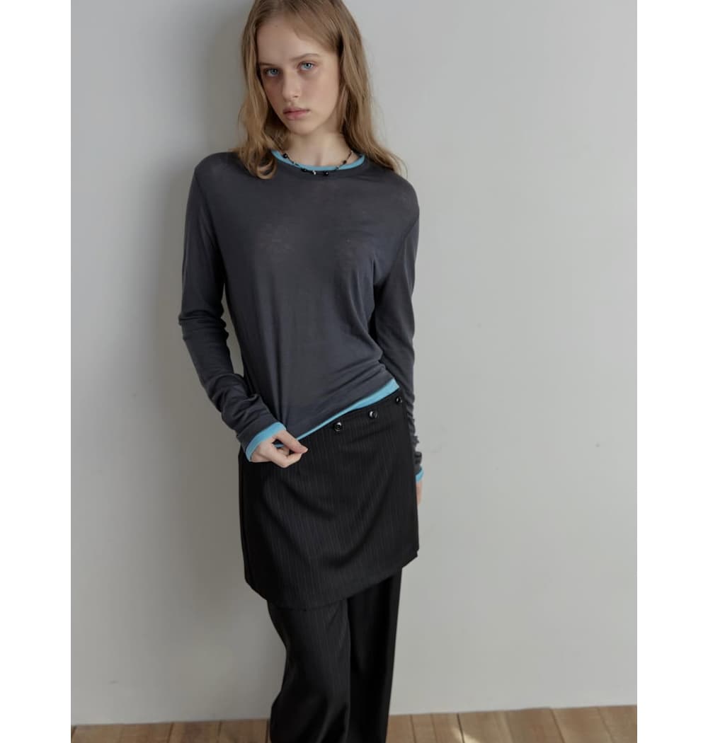 [CEST LA VIE] Mute Wool Tencel T-Shirt 5