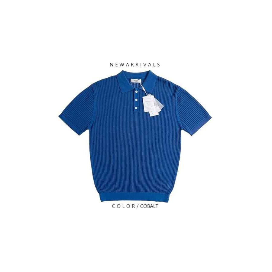 [OCEAN] Elaine Linen Washable Collar Short Sleeve Knit 1
