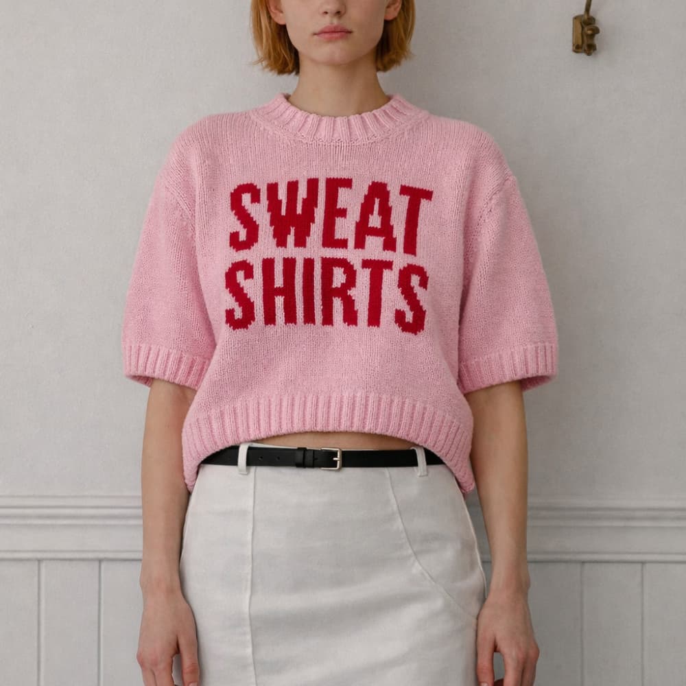 [UNANSWERED MYSTERY] Lettering Knit Pink 3