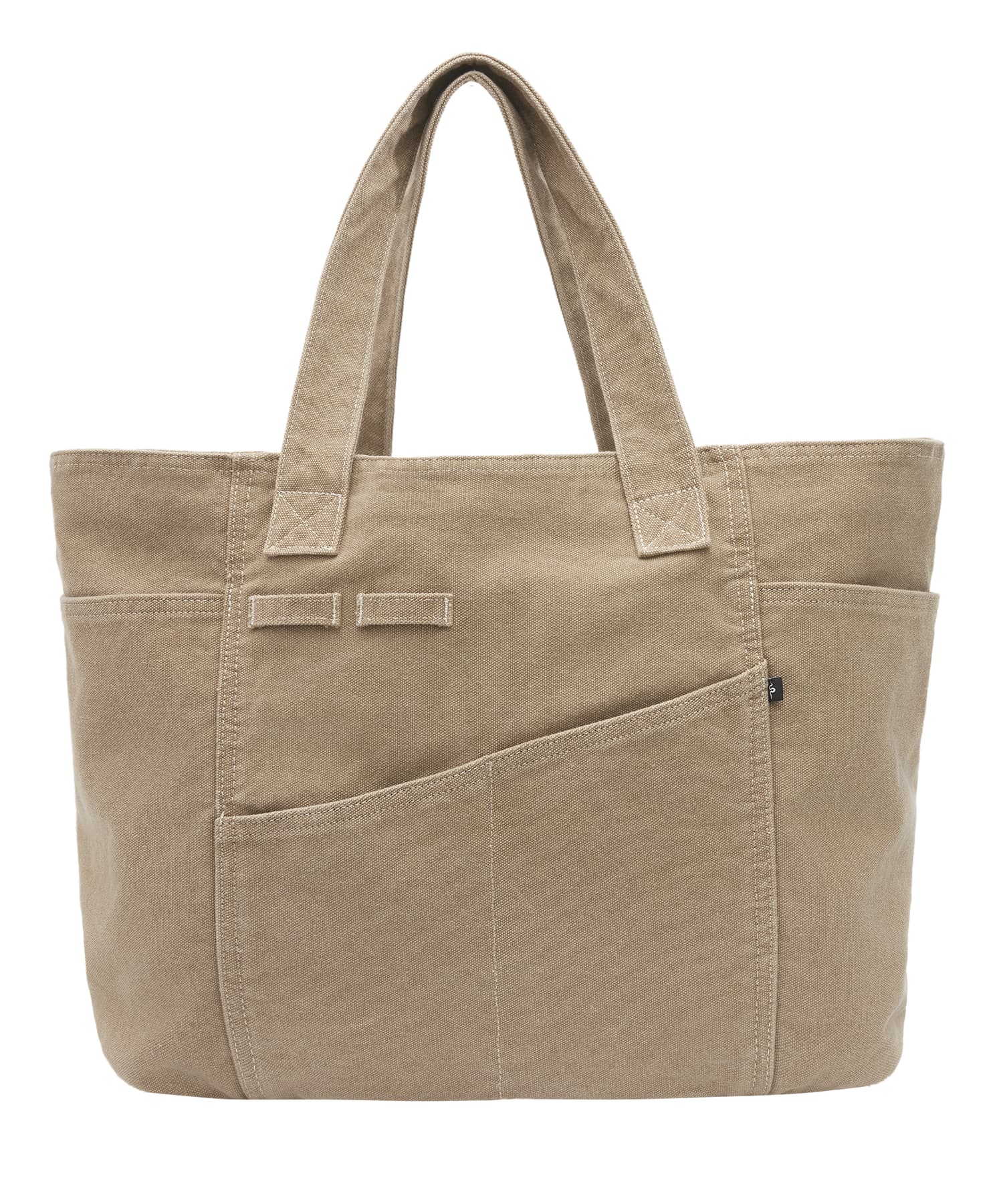 [SSERPE] PIGMENT WASHED OXFORD TOTE BAG BEIGE 3