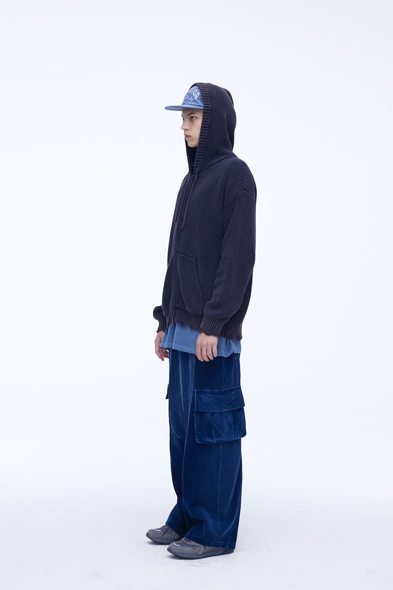 [SSERPE] DESTROYED COTTON   KNIT HOODIE ZIP UP 2