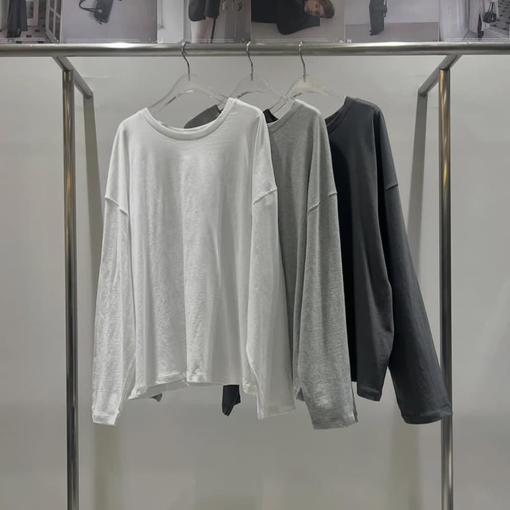 [CEST LA VIE] Neutral Cotton Loose T-Shirt 7