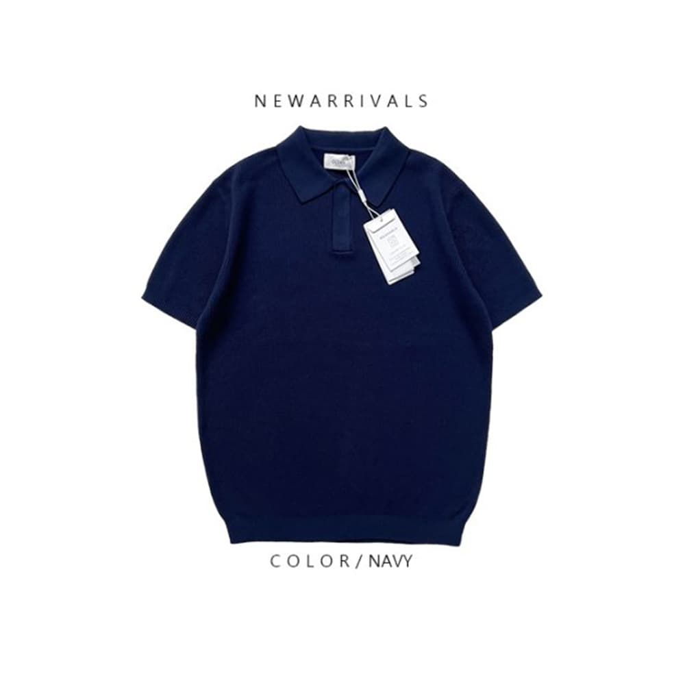 [OCEAN] Hachi Hidden Washable Collar Short Sleeve Knit 6