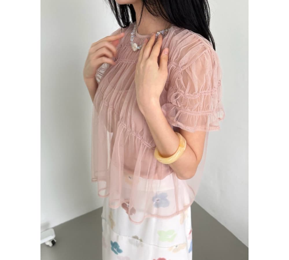 [FOUNDATION] Bli Mesh Sleeveless Blouse Set 5