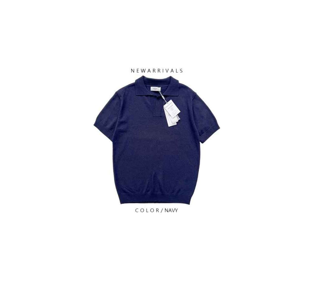 [OCEAN] Coat Booklet Open Washable Collar Short Sleeve Knit 5