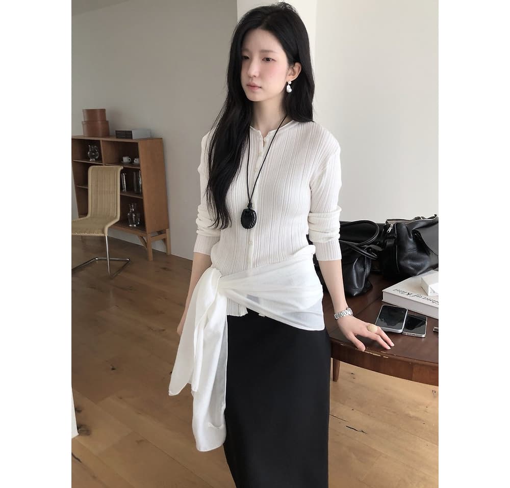 [LE BUTTER] Summer Pleated Cardigan 7