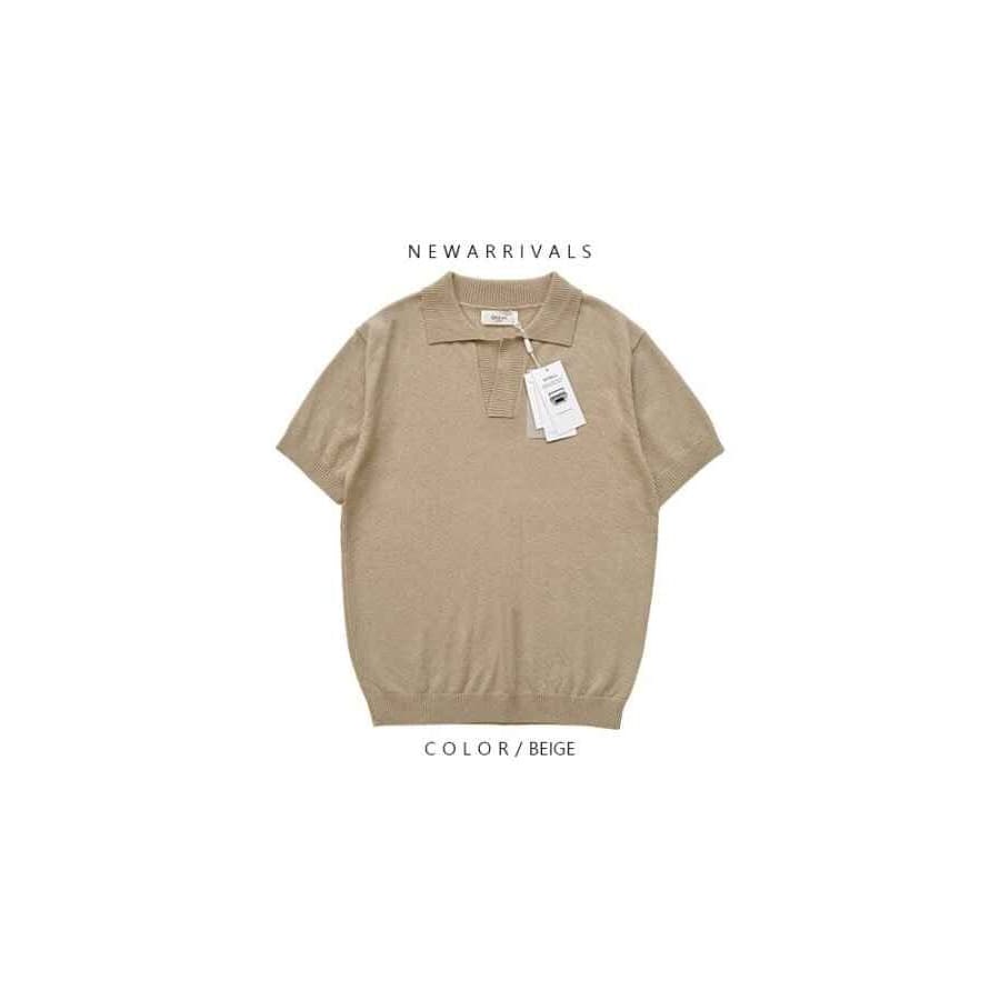 [OCEAN] Coat Booklet Open Washable Collar Short Sleeve Knit