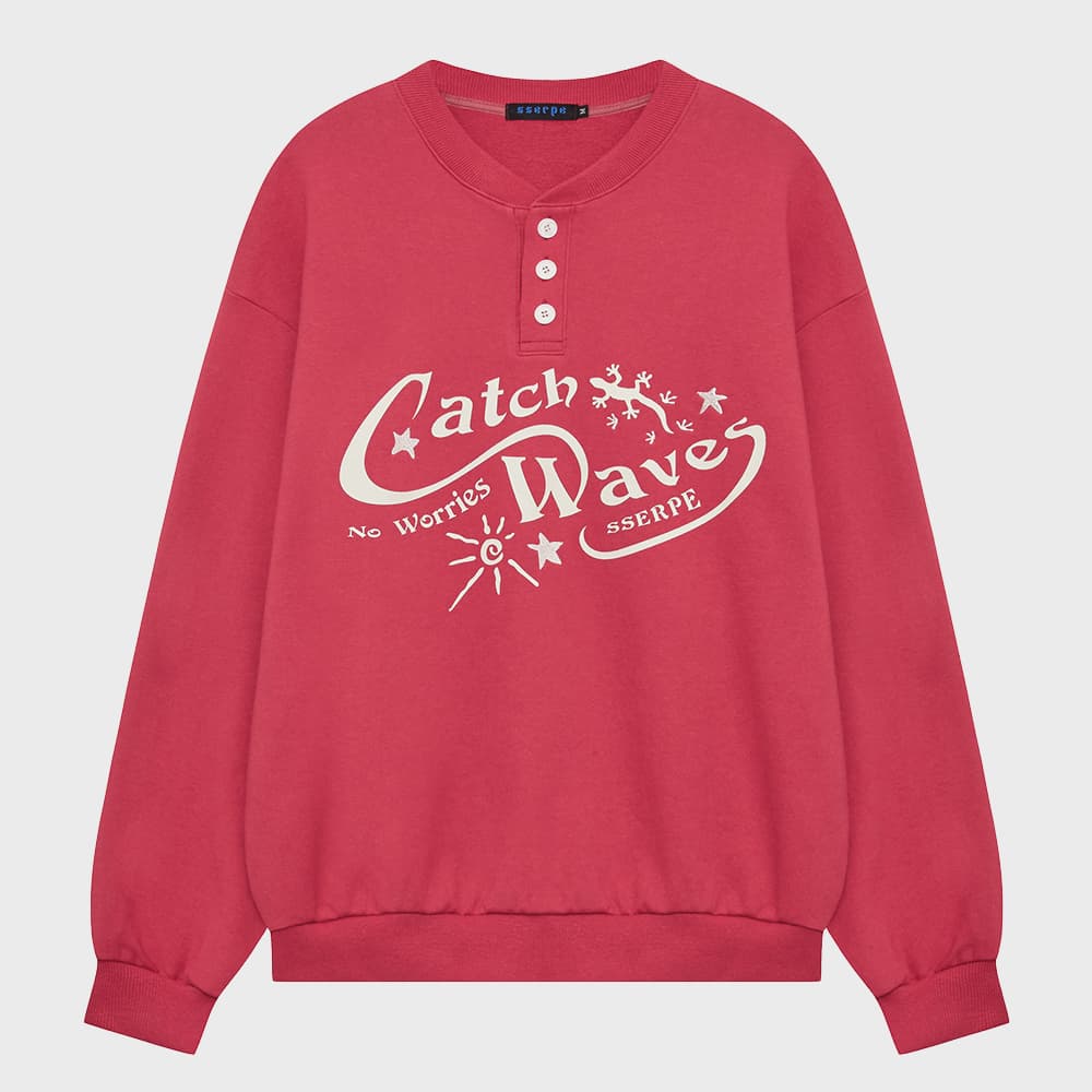 [SSERPE] CATCH WAVES HENLY NECK SWEATSHIRTS 4