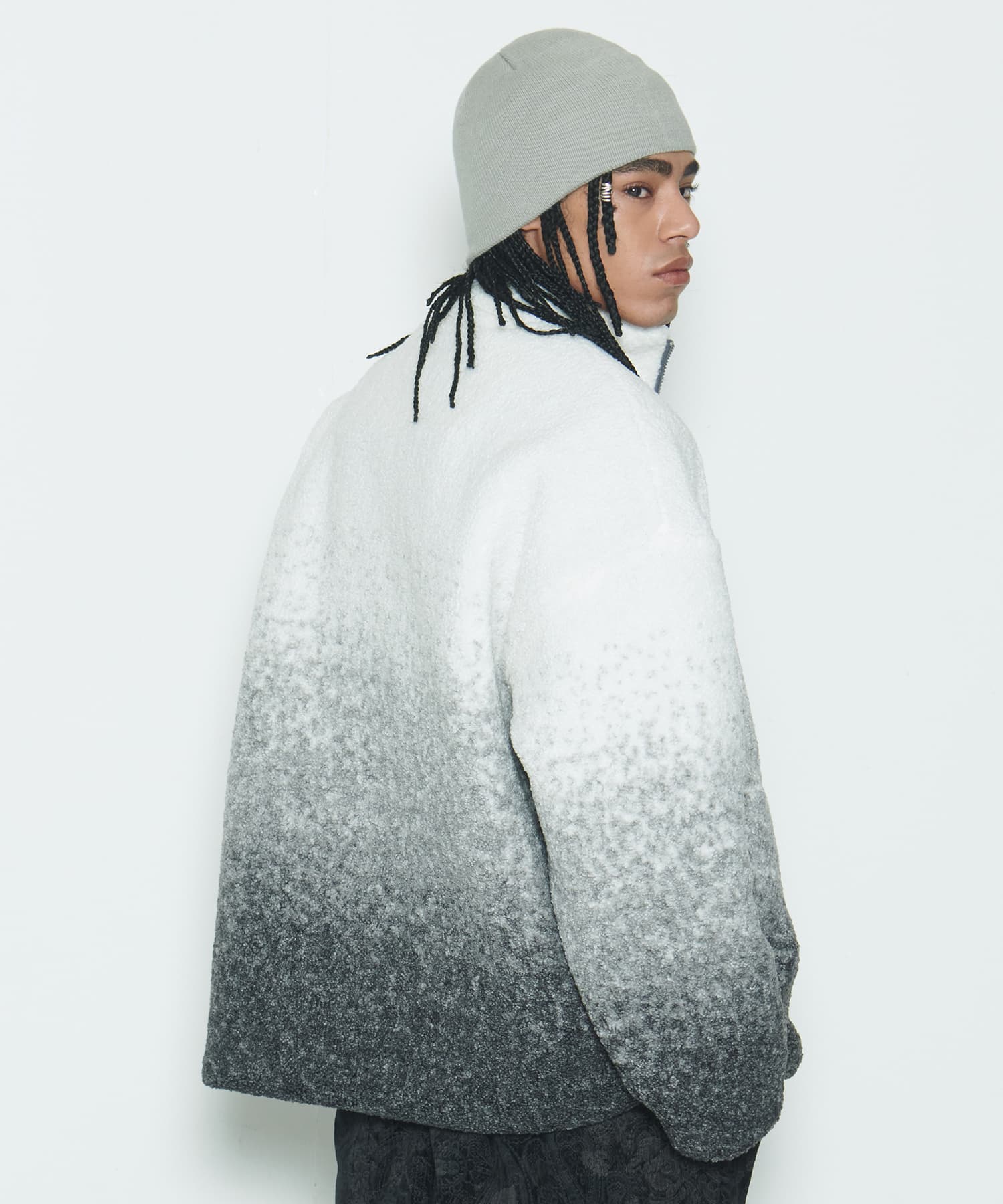 [SSERPE] GREY GRADATION SHERPA FUR JACKET 7