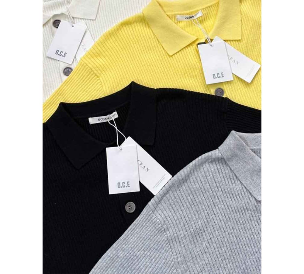 [OCEAN]Taylor Collar Short Sleeve Cardigan 5