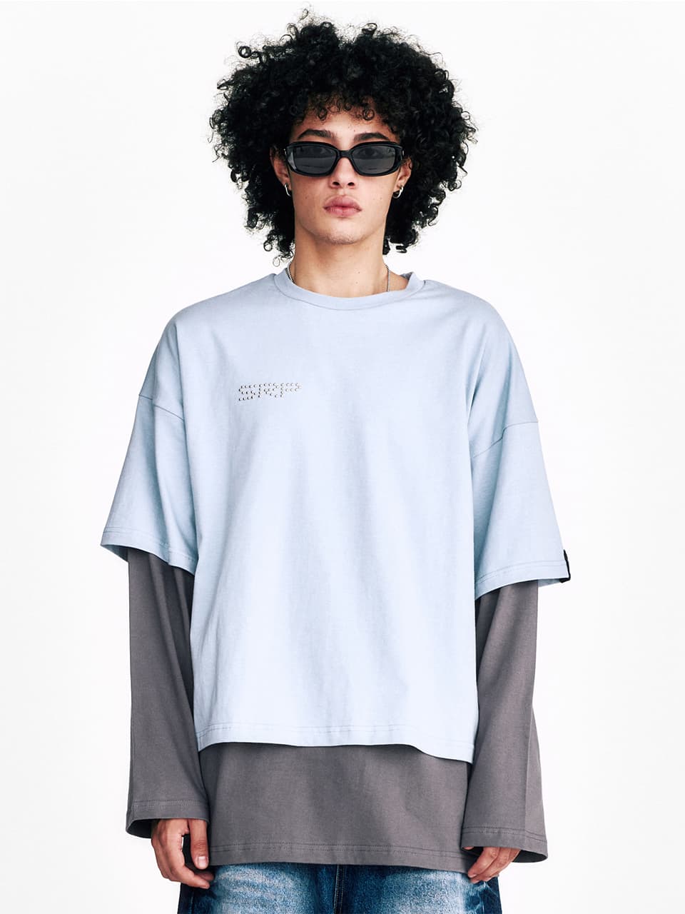 [SSERPE] FLAME STAR LAYERED LONG SLEEVE T PIGMENT 1