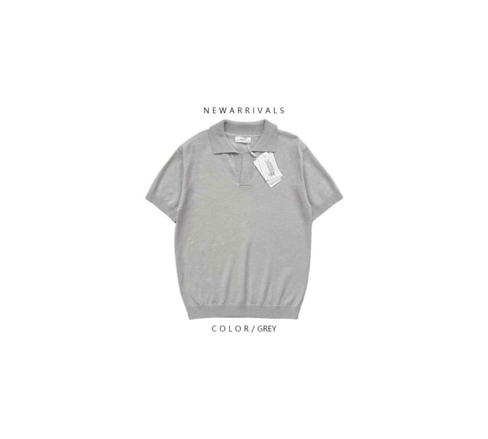 [OCEAN] Coat Booklet Open Washable Collar Short Sleeve Knit 7