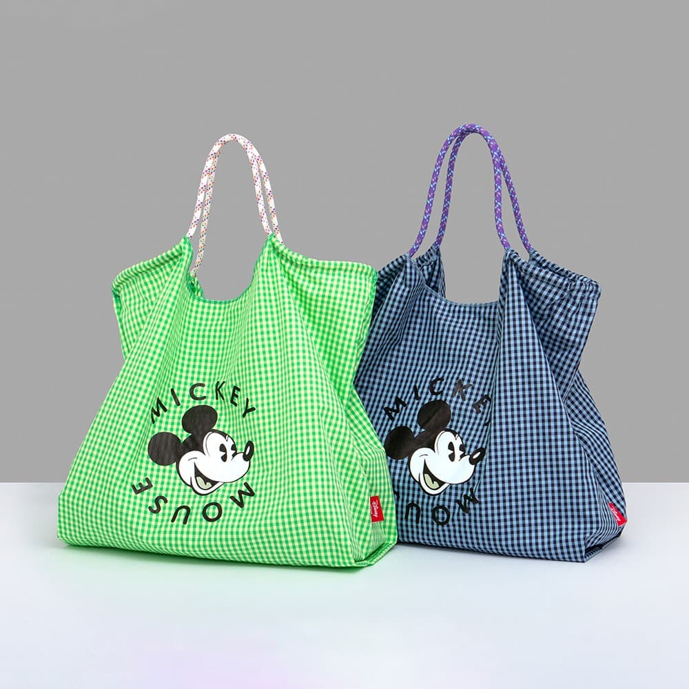 [LE JUNEV] Check Mickey Rope Large Bag 1