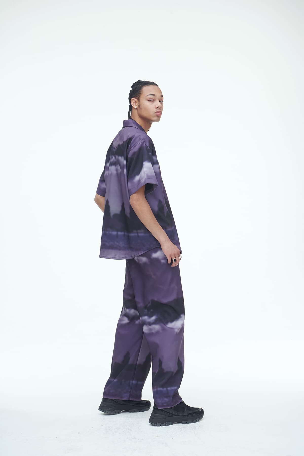 [SSERPE] PURPLE WIND FLOW PANTS 8
