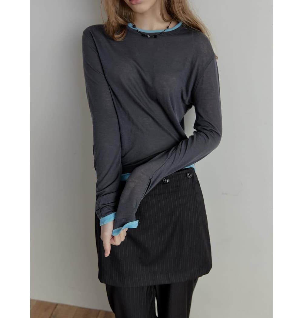 [CEST LA VIE] Mute Wool Tencel T-Shirt 4