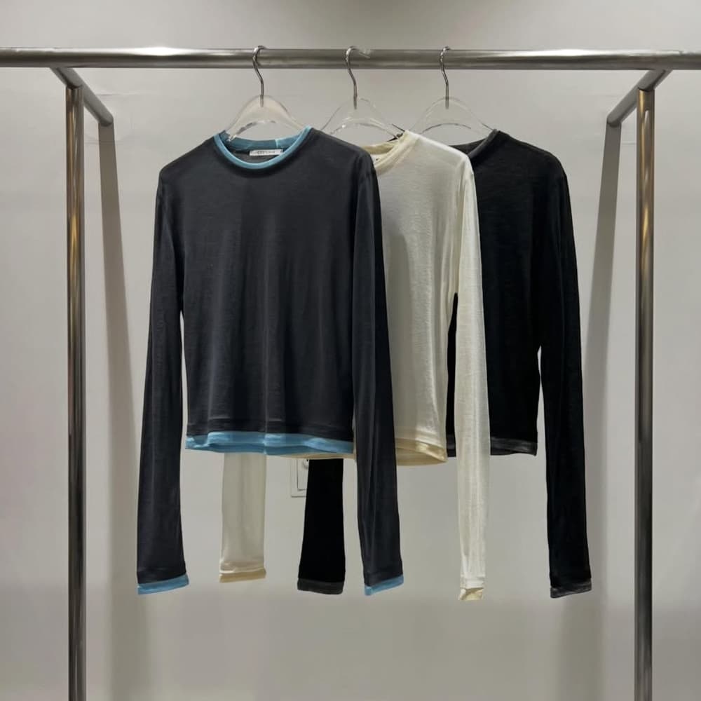 [CEST LA VIE] Mute Wool Tencel T-Shirt 7